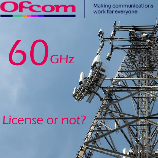 Image showing a telecoms mast asking if a 60Ghz access point needs a ofcom license